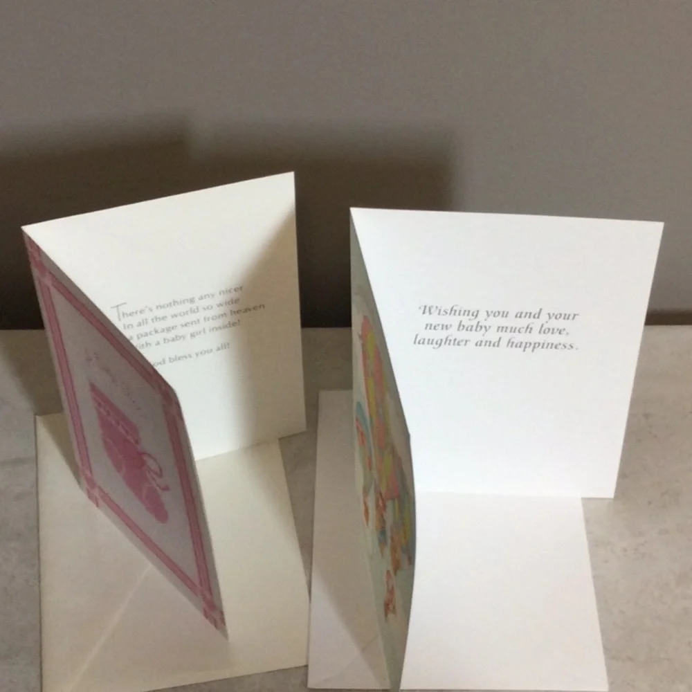 Dozen Colorful Baby Shower Greeting Cards